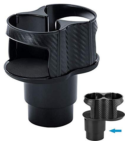 Heart Horse Car Center Console Dual Cup Holder Expander for Drinks,2 In 1 Multifunctional 2 Cup Mount Extender with Adjustable Base,Universal Detachable Water Bottle Holder for Cars (2-IN-1)