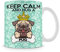 Keep Calm and Hug a Dog Themed 11 Oz Ceramic Christmas Stoking, Birthday Present, Gift Idea Mug. (Pug)