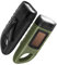 GeeRic 2-Pack Hand Crank Solar Powered LED Flashlight, Emergency Survival Flashlight with Carabiner for Outdoor Sports, Army Green+Black