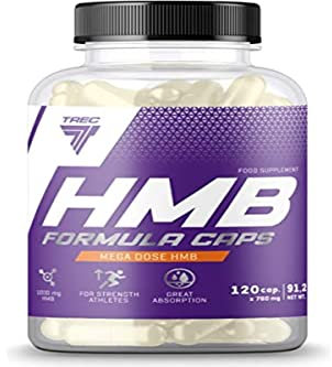 Trec Nutrition HMB Formula 1er pack x 120 Kapseln - CaHMB - Beta-Hydroxy-Beta-Methylbutyrat-Calcium - Megadosis - Ergänzung für Kraftsportler