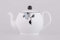 StylishTrellis Art Deco Fine Bone China 4 Cup Teapot (Grey)