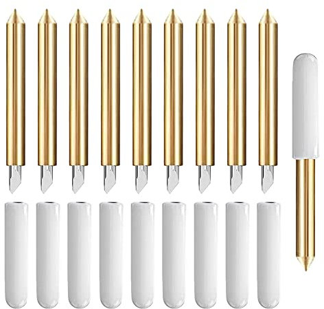 Niantime Lot de 10 lames à pointe fine de qualité supérieure compatibles avec machines de découpe Maker/Maker 3, compatibles avec Explore Air/Air 2/Explore Air 3 (lames à pointe fine de qualité