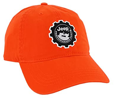 Jeep Performance Parts Baseballmütze für Männer und Frauen zum Wandern, Fahren und Outdoor-Spaß, Orange, Einheitsgröße