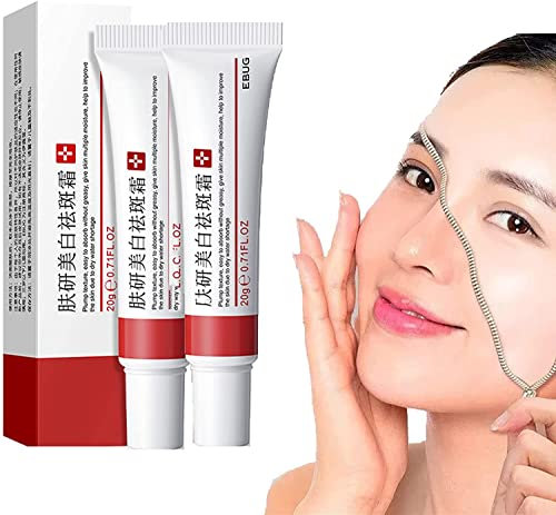 2PCS Spot-Off Freckle Whitening Cream,Aufhellende Creme,Haut Aufhellende Creme,Dunkle Flecken Aufheller,Dunkle Flecken Sommersprossen entferner,Creme zur Entfernung von Narben,Frecken Creme