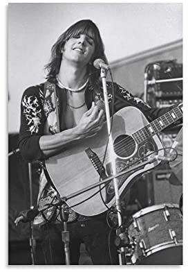 JITENG Poster auf Leinwand, Motiv: Gitarristen, Gram Parsons, dekorativ, modern, 60 x 90 cm