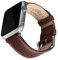 Archer Watch Straps - Uhrenarmbänder aus Hochwertigem Genarbtem Leder für Apple Watch (Mahagoni/Naturweißes Garn, Silber, 44/45/46/49mm)