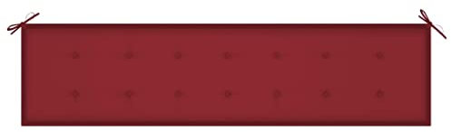 WIFESE Gartenbank-Auflage Weinrot 200x50x3 cm Stoff Sitzkissen Bank Bankauflage Kissen Outdoor Bierbankauflagen Sitzpolster Bank Sitzauflagen FüR BäNke Bankkissen