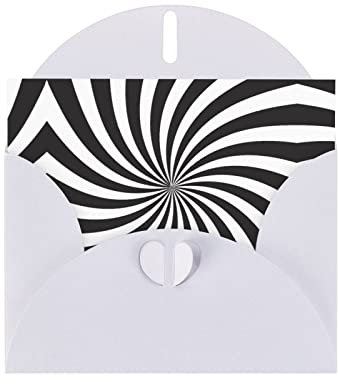 AMACAY Weiße schwarze Wirbel-Design-Grußkarte Motivationskarte Dankeskarte, Gedenkkarte, Party-Einladung.