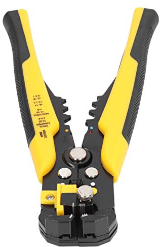 Automatic Wire Stripper, Wire Stripper, Automatic Wire Stripper Multi-Function Anti-wear Edge Wire Stripping Pliers Cable Stripper for Home Factory (Yellow)