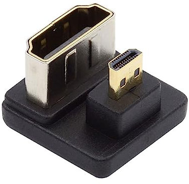 chenyang Micro HDMI mâle vers HDMI femelle 4K @ 60Hz 180 degrés coudé vers le bas adaptateur convertisseur connecteur