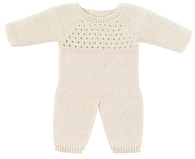 Miniland Strickpyjama, beige, für 40cm Puppen recycelten Fasern. Miniland Dolls