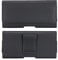 sourcing map Phone Belt Holder Case for 6.3-6.6 Cell Phones, Horizontal Leather Phone Belt Pouch for Men Women with Clip Loops, Black