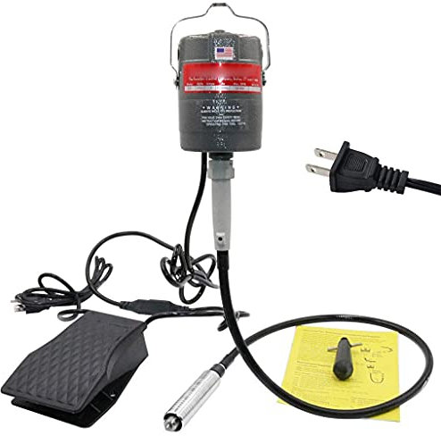 Meuleuse Électrique À Moteur Suspendu À Arbre Flexible, 24 000 TR/Min, Puissance Rotative 300 W, Contrôle De La Vitesse De La Pédale, Kit D'Outils De Sculpture Flexible, Meuleuse Électrique À Arbre
