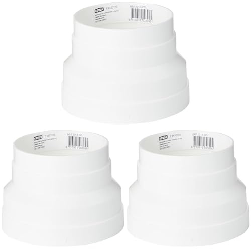 Xavax Reduzierstück für Dunstabzugshaube, Verkleinerung 125 auf 100 mm (Packung mit 3)