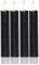 Novaliv Stabkerzen LED mit Timer SCHWARZ 4 Stück Indoor 6 Stunden - ECHTWACHS 15cm Höhe für Kerzen 2,2cm Durchmesser 2 AAA Batterien notwendig LED Stabkerzen flackernde Flamme bewegliche Flamme Licht
