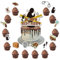 25 Pcs Detective Cake Decorations Detective Cake Topper Cupcake Toppers for Detective Birthday Decorations Detective Party Decorations Birthday Party Supplies