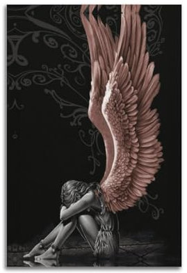 CHNT Spiral-Poster mit gefallenem Engel, Wandkunst, Leinwandgemälde, Wohnzimmer, Schlafzimmer, Heimdekoration, Büro, Wandposter, Fitnessstudio, Kunstmalerei, 30 x 45 cm