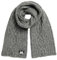 Superdry Damen Luxuriöser Strickschal mit Zopfmuster Skandigrau Meliert 1SIZE