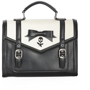 Banned Alternative Nevermore Satchel Frauen Handtasche schwarz Polyurethan Basics, Gothic, Rockabilly