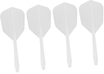 Milisten 4 Pack Matching Stems Flights Fine Thread White for Outdoor Indoor Sports