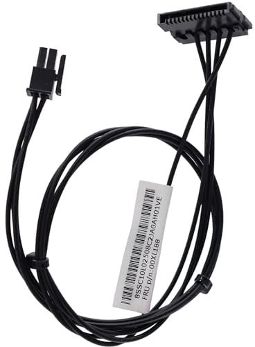 CWQZGUF Deal4GO 35 cm Mini 4-polig auf 1 SATA HDD Stromkabel 00XL188 Ersatz für Lenovo ThinkCentre M710q M720T M720s M920s 17IAB7 510A-15ABR, Schwarz