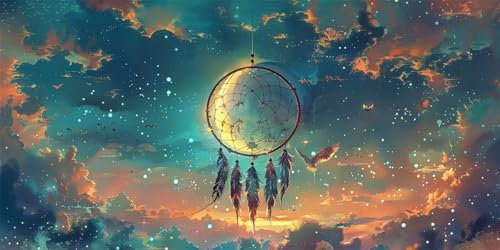 Diamond Painting Großes XXL 30x60cm, DIY 5D Dream catcher Diamant Painting Bilder Kinder, Starry sky Diamond Painting Erwachsene Bastelset, Diamand Art Painting Strass Stickerei Set, Deko Wohnzimmer