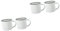 WOONEKY 4 Stück altes Retro-Trinkglas Teetassen für Kinder Teebecher aus Emaille esspressokaffeetassen Trinklernbecher Trinkbecher Espressotasse Retro-Tassen Kleine Tassen aus Eisen Weiß