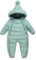 AIEOE Combinaison Hiver Bébé Fille Garcon a Capuche Hiver Blouson Coupe Vent Épais Cartoon Manteau en Coton Chaud Mignon Double Zippé Coat 18-24 Mois Vert