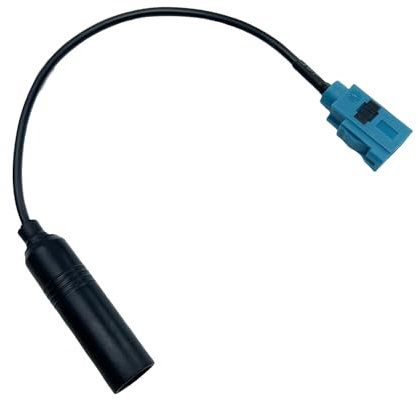 Car Stereo FM AM Radio Antenna Adapter Cable Radio Fakra Z Female to DIN Socket Connector Cable for Car Stereo Audio HD Radio Head Unit CD Media Player Receiver Fakra to Din ISO Audio Aerial Adaptor
