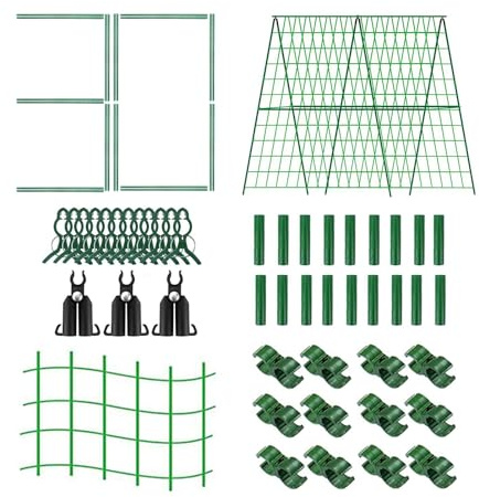 faltbares Rankgitter für Gurken Rankhilfe Set Gurkenrankhilfe Rankhilfe für den Anbau von Gartengemüse A-Frame Rankhilfe Kletterpflanzen Hochbeet Anzuchtständer pi