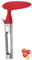 GVSS Vide Pomme Acier Inoxydable 18 cm Rouge, Enleve Trognon Pomme,Vide Pomme Trognon,Vide-Pomme avec Poignée ABS,Pour Pommes,Poires,Ananas,Lame Dentelée,Pour Cuisine et Maison