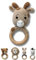 C|UTE - Baby Rassel personalisiert mit Namen ab 0 Monate – Personalisierte Geschenke Baby Junge/Mädchen, Greifling Baby personalisiert (Giraffe, ohne Gravur)