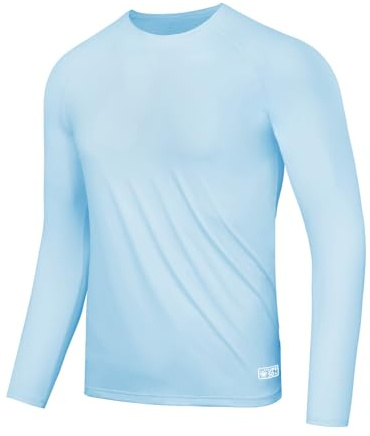 AMZSPORT Herren UV Shirt Rashguard UPF 50 Langarmshirt & Kurzarmshirt Sonnenschutz Atmungsaktiv Schnelltrocknend Schutz Shirt für Angeln, Surfen, Wandern, Radfahren