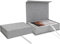 Vienrose Caja de Fotos de Lino 12.7 x 17.8 cm, Caja de Memoria para Fotografías, Postales y Recuerdos, Regalo Ideal, Gris