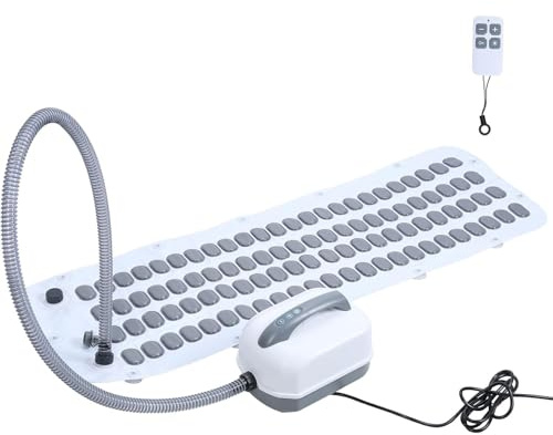 ZephyrGlow Bath Mat Shower Mat with Electric Air Pump, Waterproof Full Body Massager, Remote-Controlled Bubble Therapy for Stiff Muscles,114cm