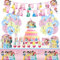 105pcs Princess Party Decorations, Birthday Decorations Princess Party Supplies with Tableware Banner Balloons Cupcake Toppers for Girls Kids