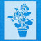 Pochoir en Mylar pour pot de fleurs, peinture murale