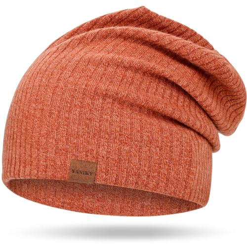 YANIKY Beanie Mütze Damen - Leichte Strickmütze für Frühling & Winter - Klassische Beanie Hat Unisex
