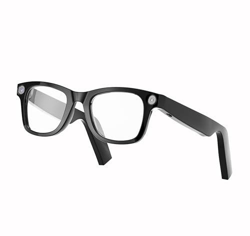 Smart Camera Glasses Bluetooth Real Time Language Translation Blue Light Glasses 1080P Video Recording + 2K HD Photo Open Ear Audio Handsfree Eyeglasses with 32GB Storage for Office Work Computer