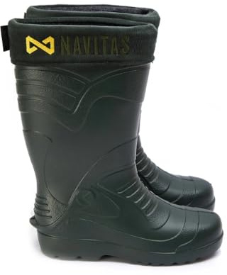 Navitas LITE Lightweight EVA Welly Boots with Removable Thermal Liner, Waterproof Insulated Winter Fishing Wellies for Men & Women, Cold Weather Outdoor Mud Boots, Floating Margin Waders
