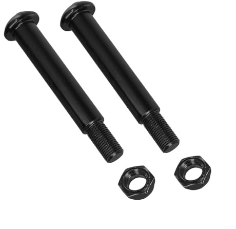BlesConi 1 Pair Exercise Bike Pedal Bolts with Nuts for Treadmill Fan Bike Gym Accessories, Iron, 111mm, Black