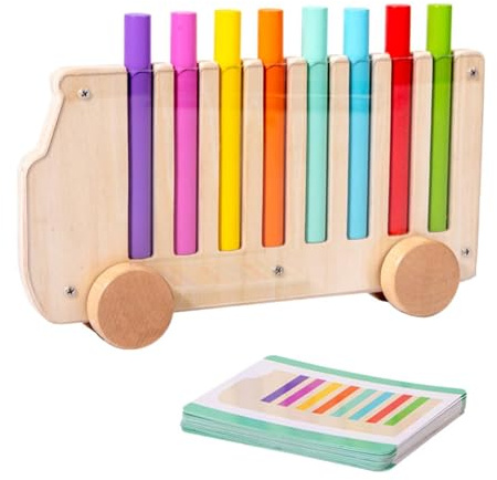 Colcolo Children Learning Game Educational Car Sorting Game Matching Toy Fine Motor Toy With Hand Eye Coordination Practice Suitable for preschool skill building classroom stations rainy