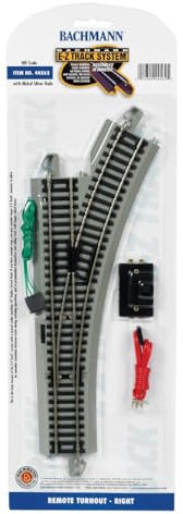 Bachmann Trains Snap-Fit E-Z Track Remote Turnout - Right
