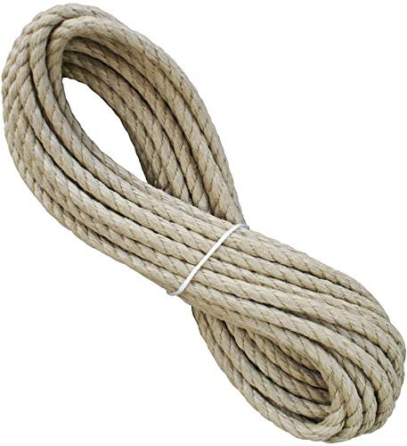 Liros Historic Seil ø 8 mm, 20 m lang, 3-schäftig gedreht, Hanfseil bzw. Naturseil Optik, jedoch mit besseren Eigenschaften