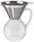 bonVIVO Aldrono Pour Over Kaffeebereiter, Kaffeekanne Mit Permanent Kaffeefilter Aus Edelstahl, Manuelle Kaffeemaschine Mit Glaskanne und Edelstahlfilter, Glas-Karaffe Zum Kaffee Brühen, 0,5 l / 500ml