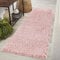 Serdim Rugs Living Room Hallway Runner Shaggy Rugs, Polypropylene, BABY PINK, 60x220cm(2 x7'3)