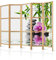 decomonkey Paravent Raumteiler Innen Bambus Spa 225x171 cm 5 Teilig Room Divider Wall Raumteiler Stehend Trennwand Sichtschutz Spanische Wand Sichtschutzwand Wohnzimmer Holz Zen Orient Japan