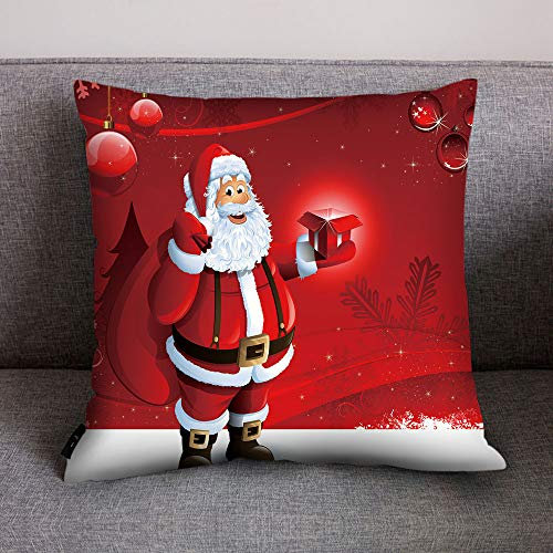AMhomely Christmas Decorations Sale - Merry Print Pillow Case Polyester Sofa Car Cushion Cover Home Decor Xmas Ornaments Party Decor Gifts