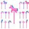 GET FRESH Unicorn Bento Food Picks for Kids – 24pcs Decorative Plastic Animal Toothpicks Set for Toddlers Lunch Decoration
