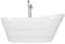 Luxus Acryl Badewanne oval freistehend weiß mit Überlauf 170 x 73 cm Buenavista